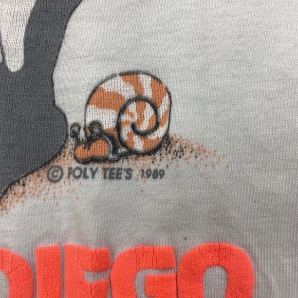 Vintage Poly Tee’s 1989 San Diego Shirt Size XL Short Sleeve Shark Lunch - Picture 2 of 12